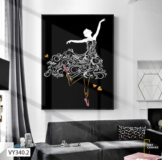 Tranh Cô Gái Múa Ba Lê - VY340.2