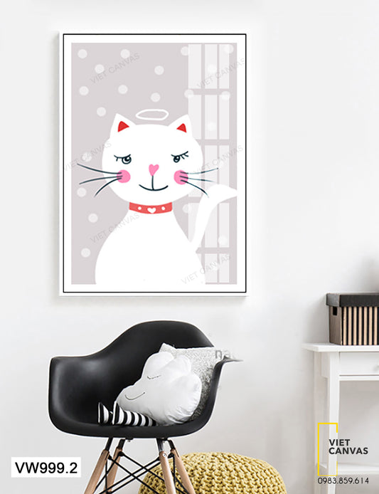 Tranh Cô Mèo - VW999.2