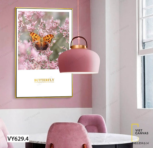 Tranh Con Bướm Trong Vườn Hoa - VY629.4