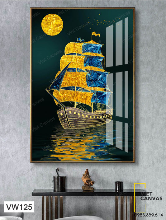Tranh Con Thuyền Và Mặt Trăng - VW125