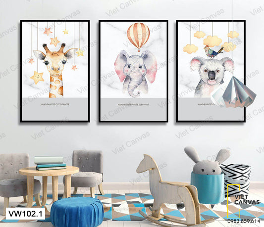 Tranh Con Vật Ngộ Nghĩnh - VW102.1
