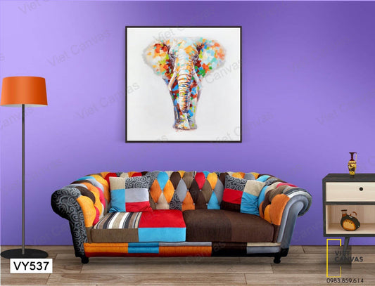 Tranh Con Voi Sắc Màu - VY537