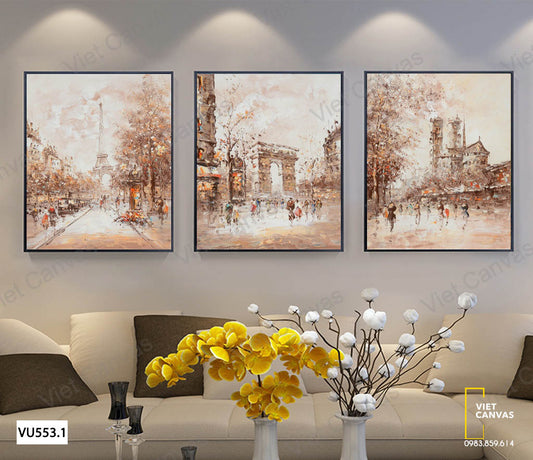 Bộ 3 Tranh Thành Phố Paris - VU553.1
