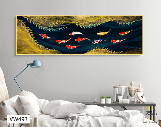 Tranh Cửu Ngư Hội Tụ - VW493