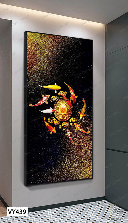 Tranh Cửu Ngư Quần Tụ - VY439