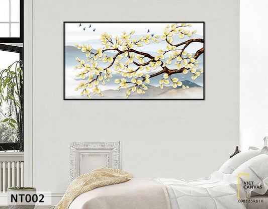 Tranh Nhành Hoa Đâm Chồi Nảy Lộc - NT002