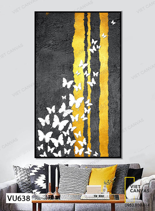 Tranh Đàn Bướm Trắng - VU638
