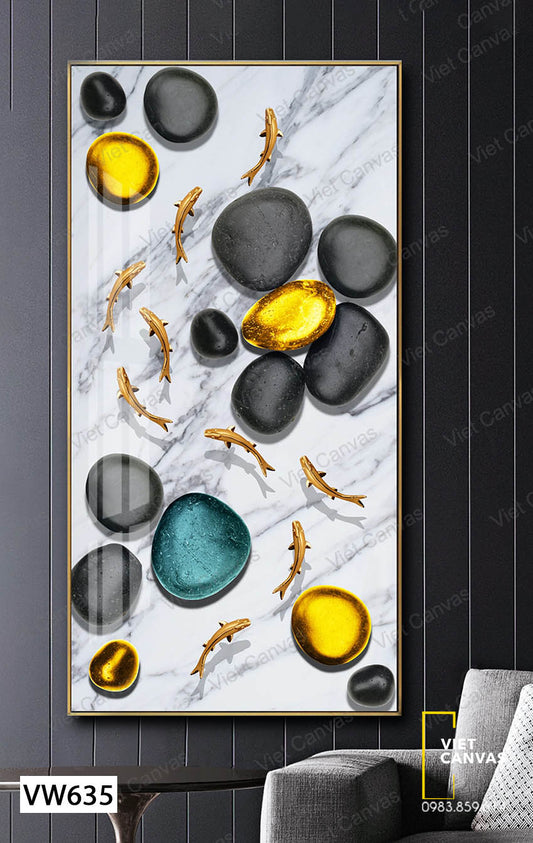 Tranh Đàn Cá Và Những Hòn Đá - VW635