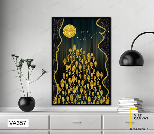 Tranh Đàn Cá Dưới Trăng - VA367