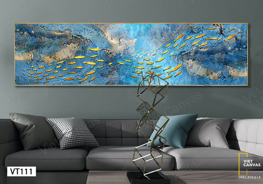 Tranh Đàn Cá Và Đại Dương Xanh - VT111