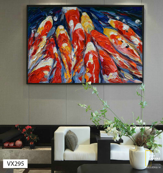 Tranh Đàn Cá Koi - VX295