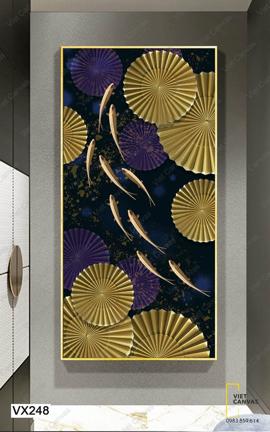 Tranh Đàn Cá Vàng Bơi Lượn - VX248