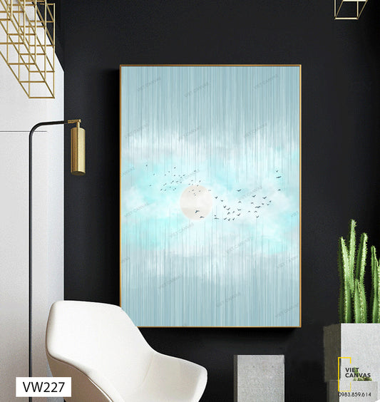 Tranh Đàn Chim Bay Giữa Ánh Mặt Trời - VW227