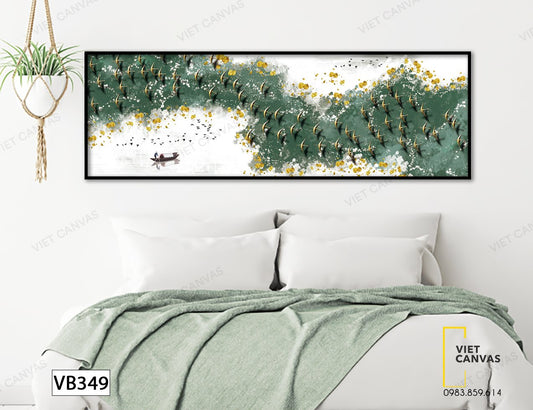 Tranh Đàn Chim Lượn Theo Dòng Sông - VB349