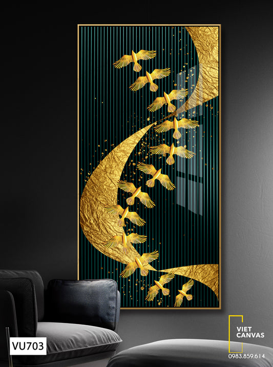 Tranh Đàn Chim Và Vệt Màu - VU703