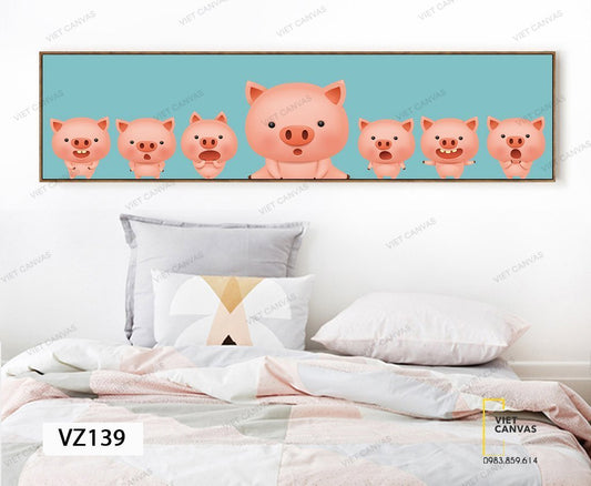 Tranh Đàn Heo Hồng - VZ139