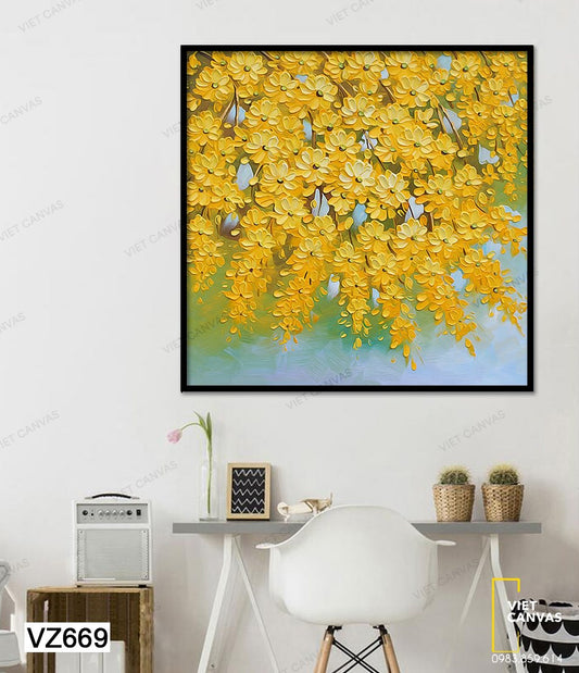 Tranh Hoa Vàng Rực Rỡ - VZ669
