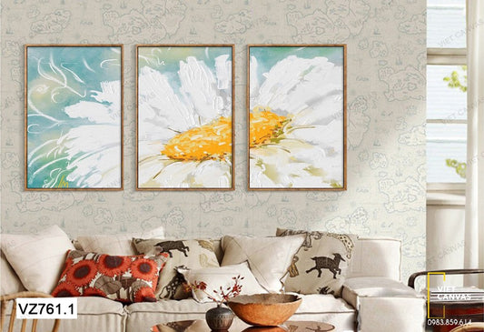 Bộ 3 Tranh Đóa Hoa Bừng Nở - VZ761.1