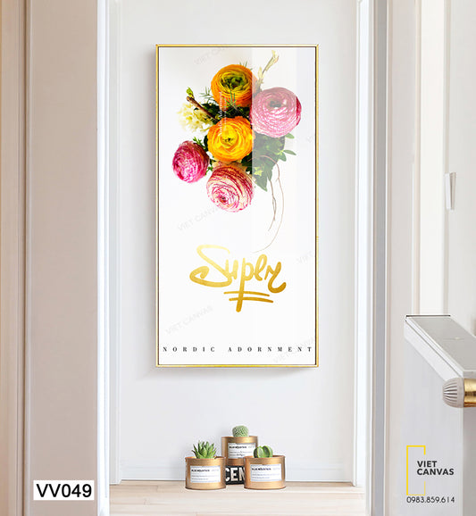 Tranh Bó Hoa Rực Rỡ Sắc Thắm - VV049