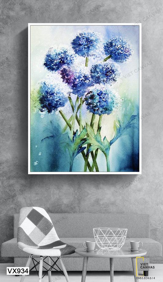 Tranh Đoá Hoa Tím Nở Rộ - VX934