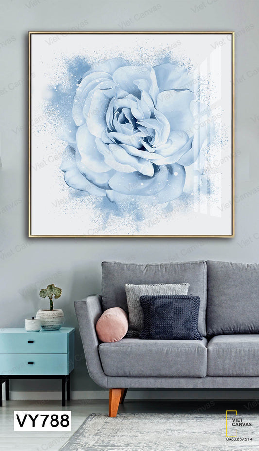 Tranh Đóa Hoa Hồng Màu Xanh Dương - VY788
