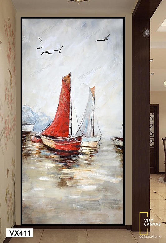 Tranh Đoàn Thuyền Cập Bến - VX411
