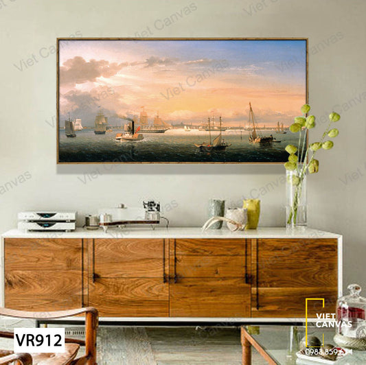Tranh Đoàn Thuyền Trên Biển - VR912