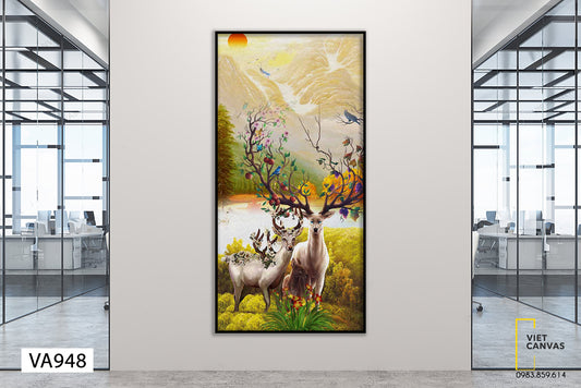 Tranh Đôi Sừng Hươu Thần Kỳ - VA948