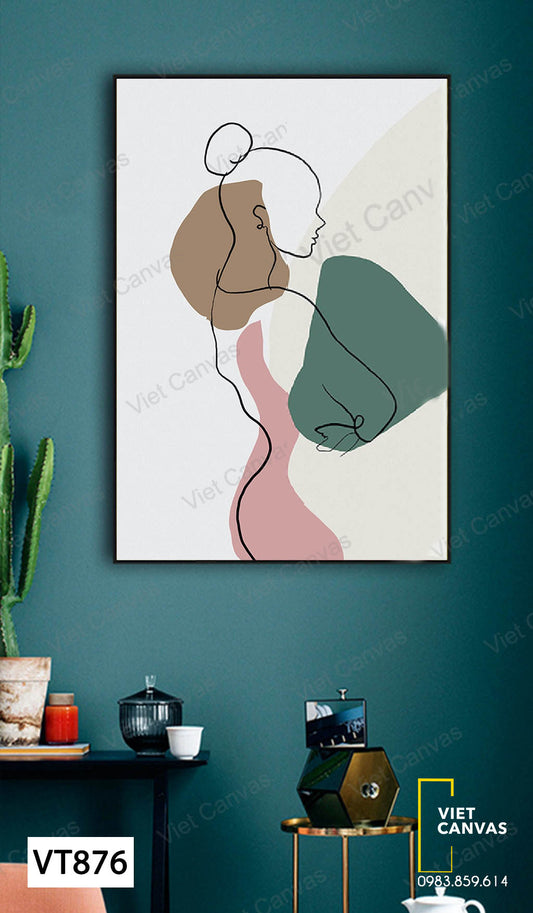 Tranh Nét Vẽ Cô Gái - VT876