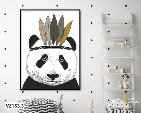 Tranh Gấu Trúc Ngộ Nghĩnh - VZ153.3