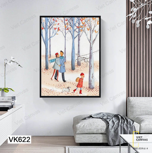 Tranh Gia Đình Hạnh Phúc - VK622