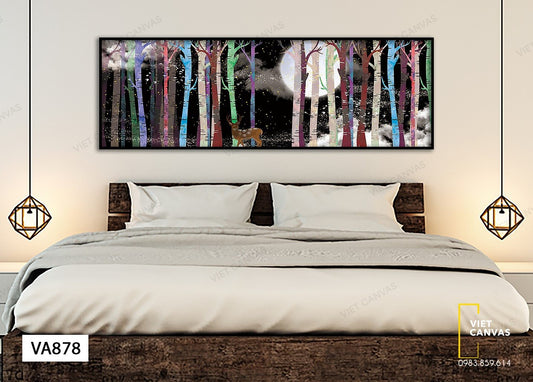 Tranh Hươu Giữa Bầu Trời Đêm - VA878