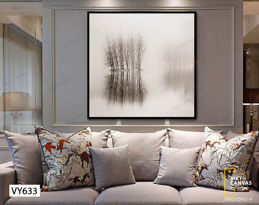 Tranh Hàng Cây In Bóng Dưới Dòng Nước - VY633
