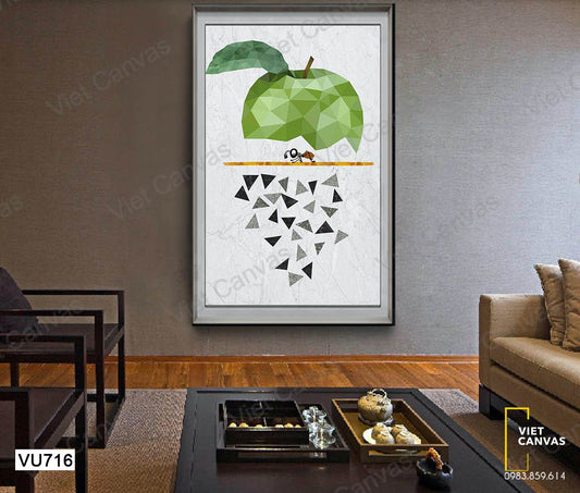 Tranh Con Kiến Và Nửa Quả Táo - VU716