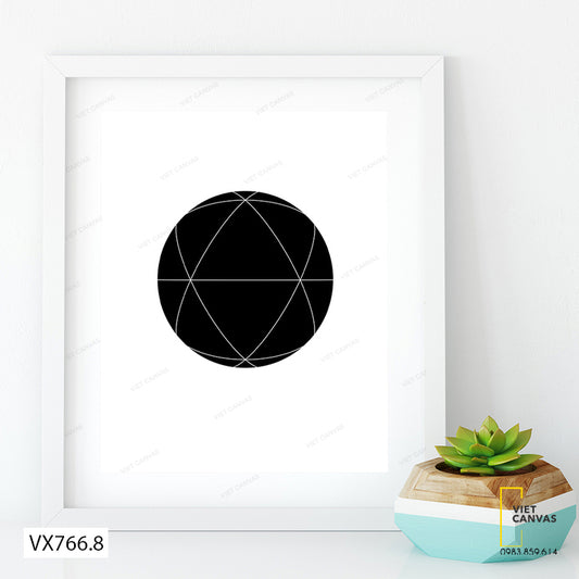 Tranh Hình Tròn Khối Đơn Giản - VX766.8