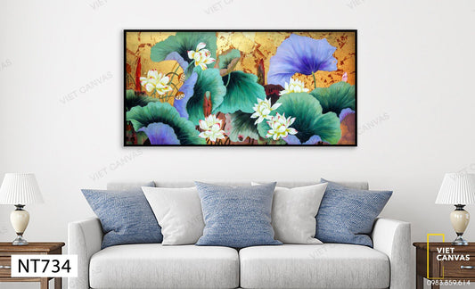 Tranh Hồ Sen Đa Sắc Màu - NT734