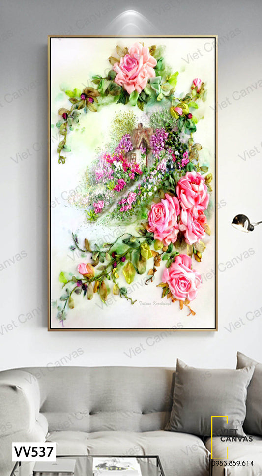 Tranh Hoa Hồng Khoe Sắc - VV537