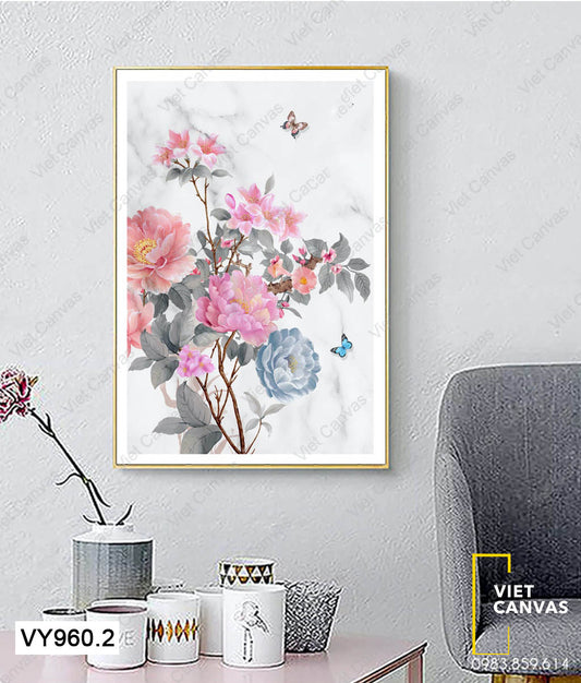Tranh Hoa Nở Thanh Lịch - VY960.2