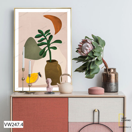 Tranh Hoa Quả Và Chiếc Lá Đơn Giản - VW247.4
