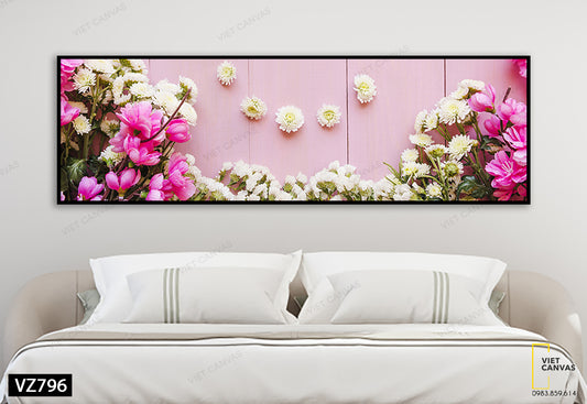 Tranh Hoa Sắc Trắng Hồng - VZ796