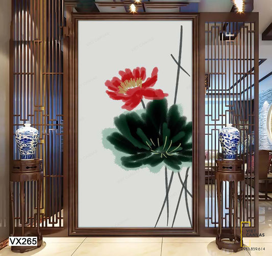 Tranh Hoa Sen Nhẹ Nhàng - VX265