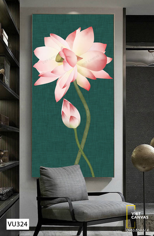 Tranh Hoa Sen Thuần Khiết - VU324