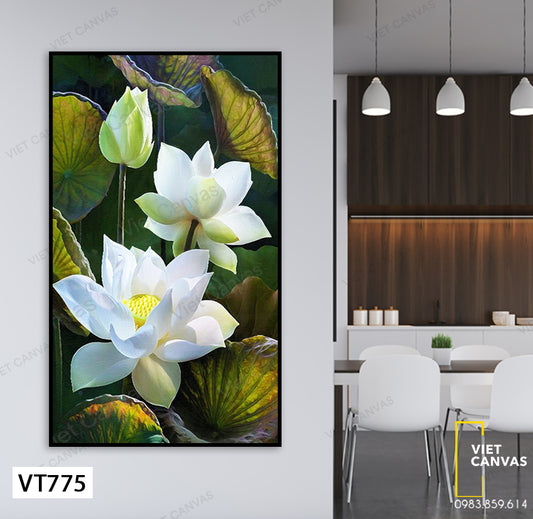 Tranh Hoa Sen Trắng - VT775