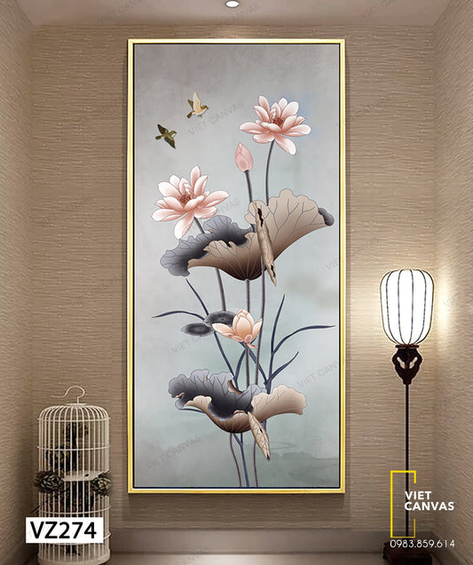 Tranh Hoa Sen Vươn Mình Khoe Sắc - VZ274