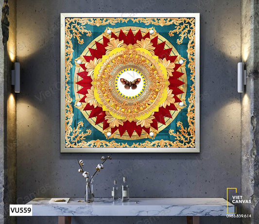 Tranh Hoạt Tiết Và Bươm Bướm - VU559