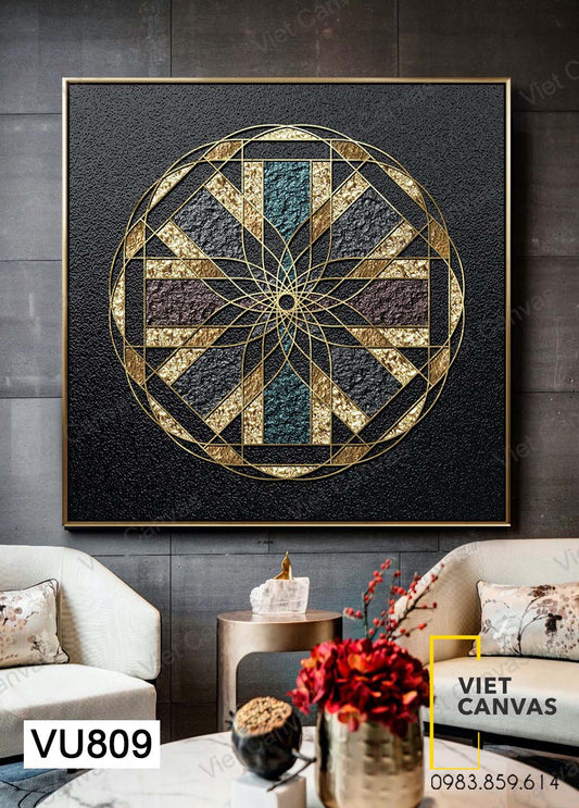 Tranh Họa Tiết Hình Tròn - VU809