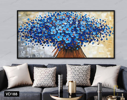 Tranh Hoa Xanh Ấn Tượng - VD188