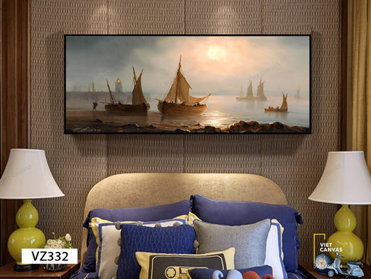 Tranh Hoàng Hôn Trên Biển - VZ332