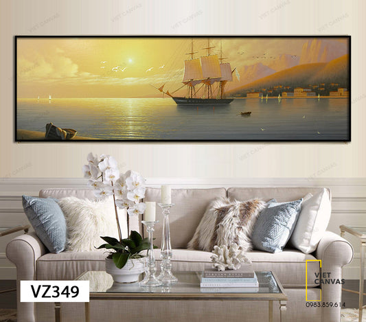 Tranh Hoàng Hôn Đượm Vàng - VZ349