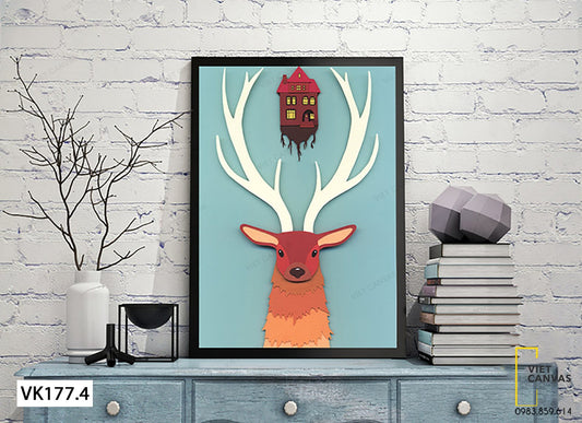 Tranh Hươu Ấn Tượng - VK177.4
